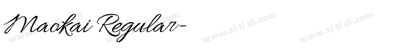 Maokai Regular字体转换
